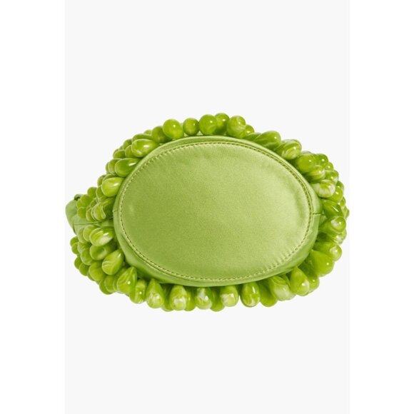 Cult Gaia Gia Beaded Satin Shoulder Bag Apple Green NWOT $528 - Picture 10 of 12